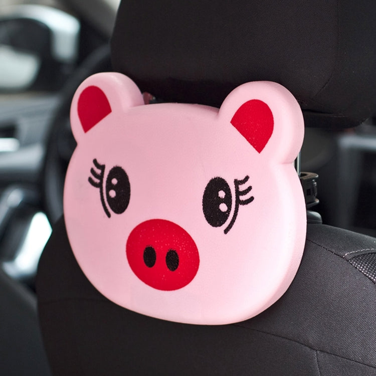 Cartoon Style Foldable Back Car Seat Drink Holder Back Seat Food Tray Storage Organizer Table(Pink) by buy2fix