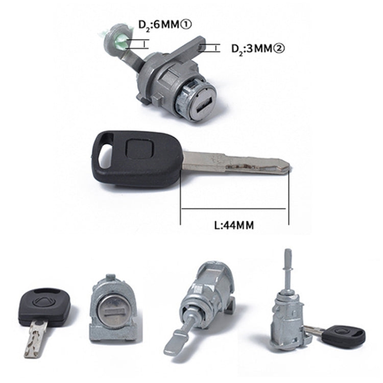 Driver Seat Door Lock Core Left Door Lock Core 72181-SDA-A11 for Honda Accord - Locks & Hasps by buy2fix | Online Shopping UK | buy2fix