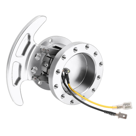 Car Tilt Racing Steering Wheel Quick Release Hub Kit Adapter Body Removable Snap Off Boss Kit(Silver) by buy2fix