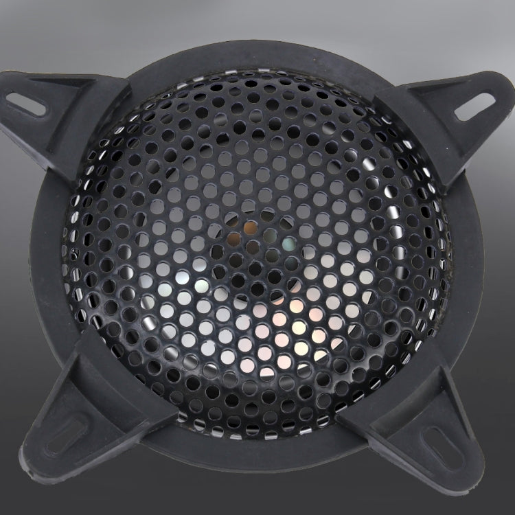 5 inch Car Auto Metal Mesh Black Round Hole Subwoofer Loudspeaker Protective Cover Mask Kit with Fixed Holder by buy2fix