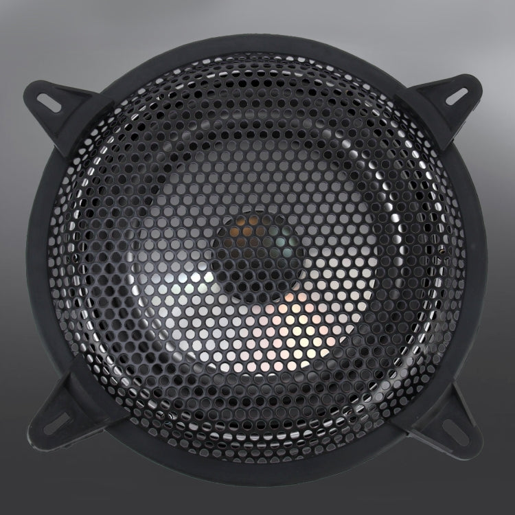 8 inch Car Auto Metal Mesh Black Round Hole Subwoofer Loudspeaker Protective Cover Mask Kit with Fixed Holder by buy2fix
