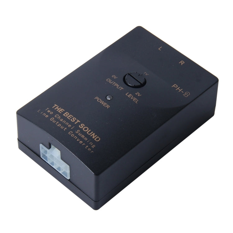 Adjustable 2 Channel RCA Line Car Auto Speaker High to Low Impedance Converter Amplifier Adapter - Car Amplifiers by buy2fix | Online Shopping UK | buy2fix