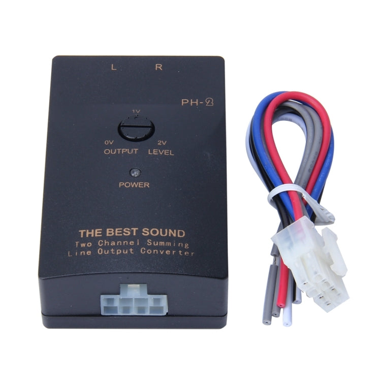 Adjustable 2 Channel RCA Line Car Auto Speaker High to Low Impedance Converter Amplifier Adapter - Car Amplifiers by buy2fix | Online Shopping UK | buy2fix
