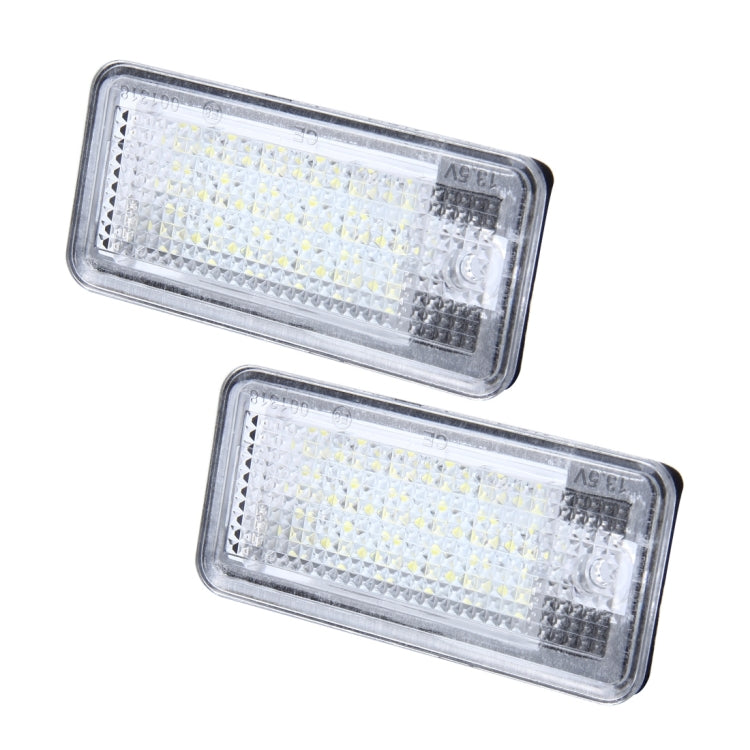 2 PCS License Plate Light with 24 SMD-3528 Lamps for Audi - License Plate Lights by buy2fix | Online Shopping UK | buy2fix