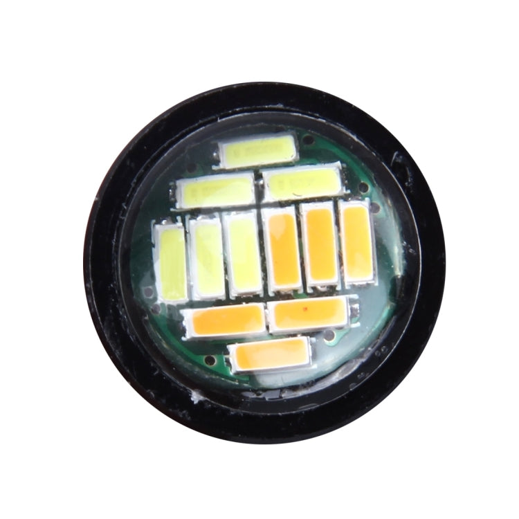 2 PCS 2W Car Auto Eagle Eyes Fog Light Turn Light with 12 SMD-4014 LED Lamps, DC 12V Cable Length: 55cm (White + Yellow Light) - Eagle Eye Lamps by buy2fix | Online Shopping UK | buy2fix