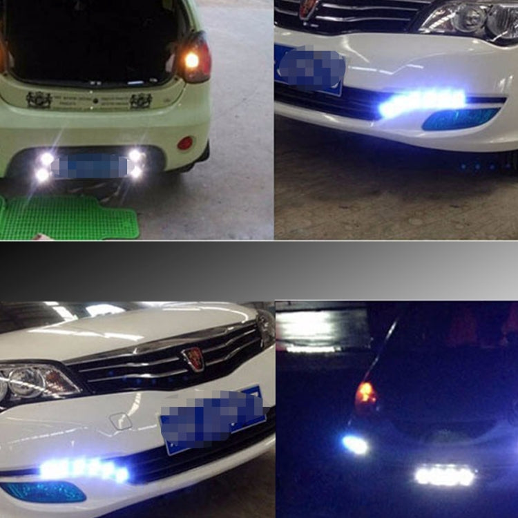2 PCS 2W Car Auto Eagle Eyes Fog Light Turn Light with 12 SMD-4014 LED Lamps, DC 12V Cable Length: 55cm (White + Yellow Light) - Eagle Eye Lamps by buy2fix | Online Shopping UK | buy2fix