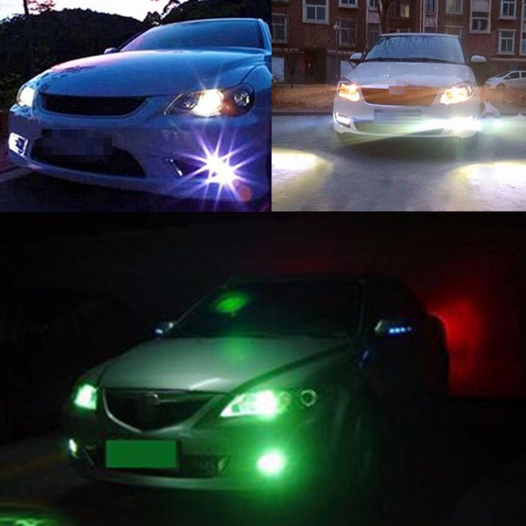 2 PCS 2W Car Auto Eagle Eyes Fog Light Turn Light with 12 SMD-4014 LED Lamps, DC 12V Cable Length: 55cm (White + Yellow Light) - Eagle Eye Lamps by buy2fix | Online Shopping UK | buy2fix