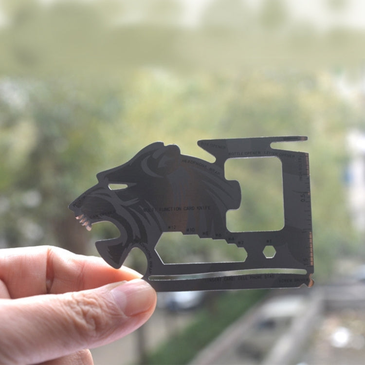 18 in 1 Multi-functional Stainless Steel Outdoor Camping EDC Steller Card Knife Screwdriver Headphone Wrap Fruit Peeler Phone Kickstand Inch and Centimeter Ruler Opener by buy2fix