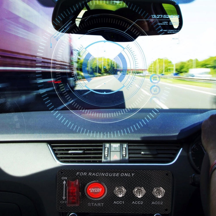 12V / 30A Carbon Fiber Racing Car 12V LED Ignition Switch Panel Engine Start Push Button LED Car Panel Switches Lever Multi-function Automatic Ignition Switch for Racing Cars by buy2fix