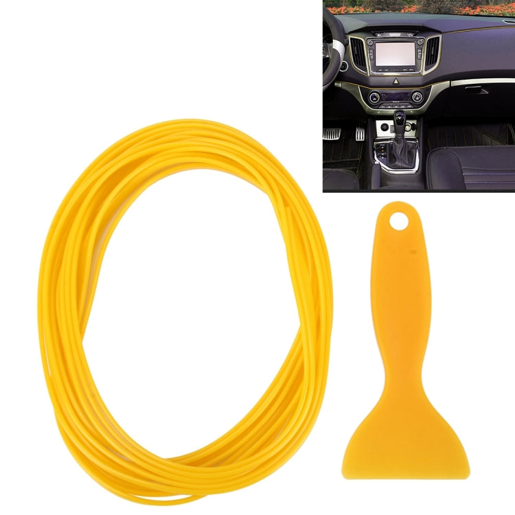 5m Flexible Trim For DIY Automobile Car Interior Moulding Trim Decorative Line Strip with Film Scraper(Yellow) - Anti Collision Sticker by buy2fix | Online Shopping UK | buy2fix