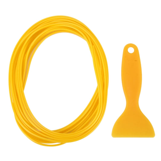 5m Flexible Trim For DIY Automobile Car Interior Moulding Trim Decorative Line Strip with Film Scraper(Yellow) by buy2fix