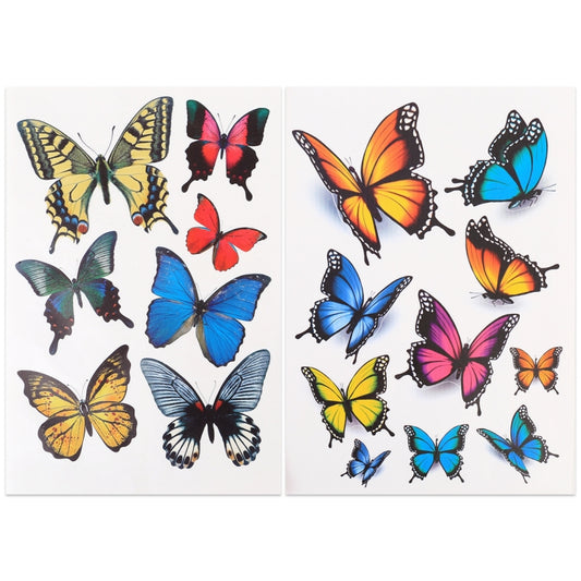 7 PCS Butterfly Shape Plastic Car Free Sticker(Colour) by buy2fix