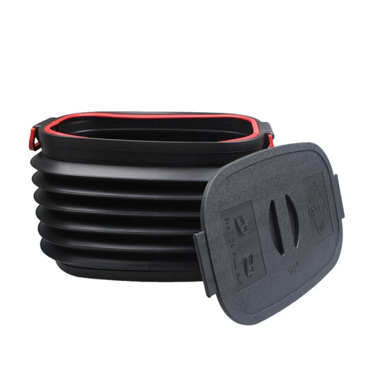 37L Car Collapsible Plastic Organizer Bin with Lid for Camping and Outdoor - Stowing Tidying by buy2fix | Online Shopping UK | buy2fix