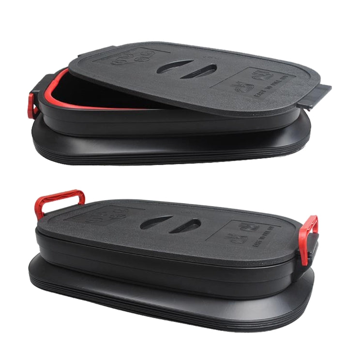 37L Car Collapsible Plastic Organizer Bin with Lid for Camping and Outdoor - Stowing Tidying by buy2fix | Online Shopping UK | buy2fix