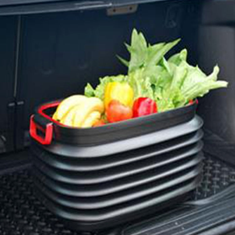 37L Car Collapsible Plastic Organizer Bin with Lid for Camping and Outdoor - Stowing Tidying by buy2fix | Online Shopping UK | buy2fix