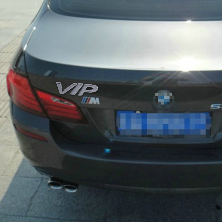 VIP Shape Shining Metal Car Free Sticker(Silver) by buy2fix