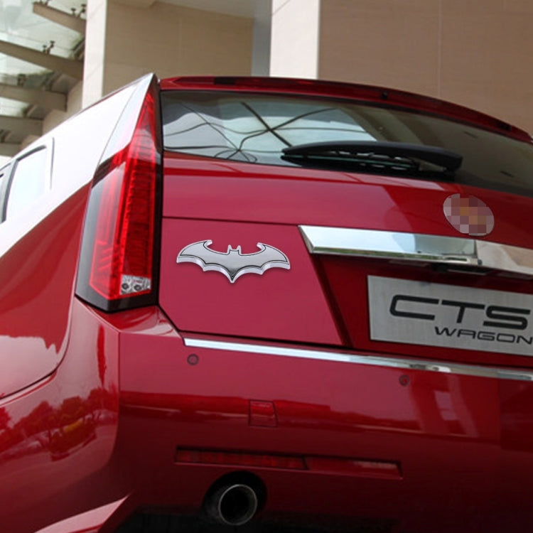Bat Shape Shining Metal Car Free Sticker(Silver) by buy2fix