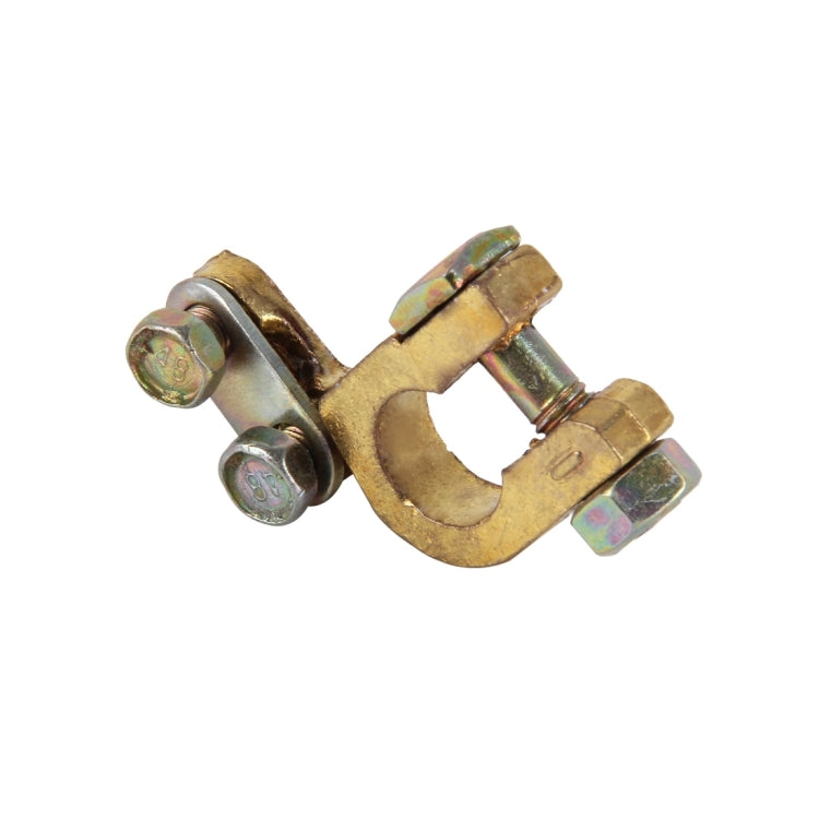 2 PCS Brass Positive and Negative Car Battery Connectors Terminals Clamps Clips, Inner Diameter: 1.2cm - Booster Cable & Clip by buy2fix | Online Shopping UK | buy2fix