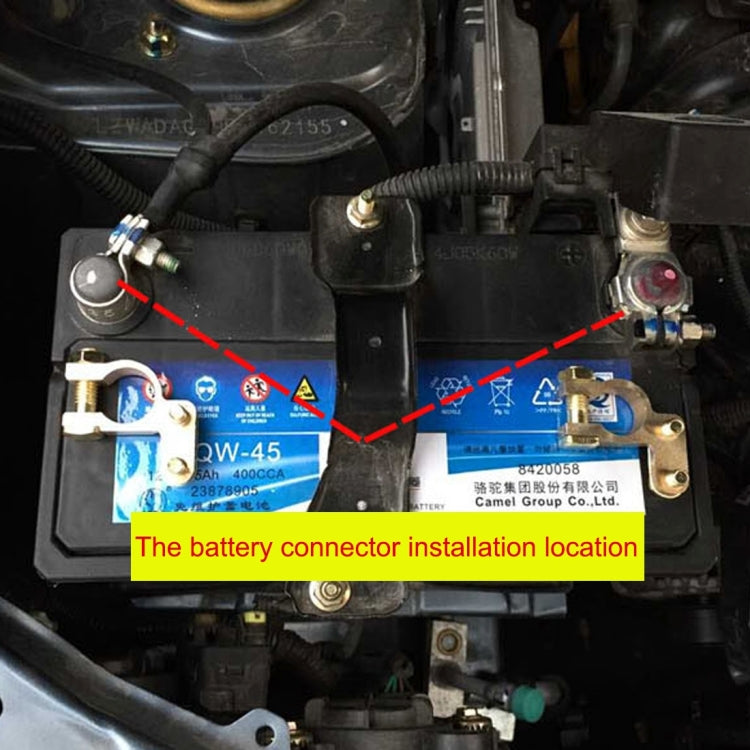 2 PCS Brass Positive and Negative Car Battery Connectors Terminals Clamps Clips, Inner Diameter: 1.2cm - Booster Cable & Clip by buy2fix | Online Shopping UK | buy2fix