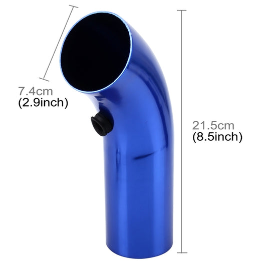 Universal Air Intake Pipe Super Power Flow Air Intakes Short Cold Racing Aluminium Air Intake Pipe Hose with Cone Filter Kit System (Blue) by buy2fix
