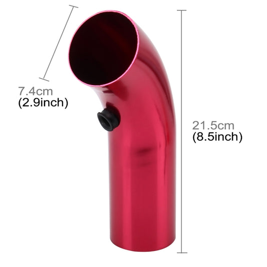 Universal Air Intake Pipe Super Power Flow Air Intakes Short Cold Racing Aluminium Air Intake Pipe Hose with Cone Filter Kit System (Red) by buy2fix