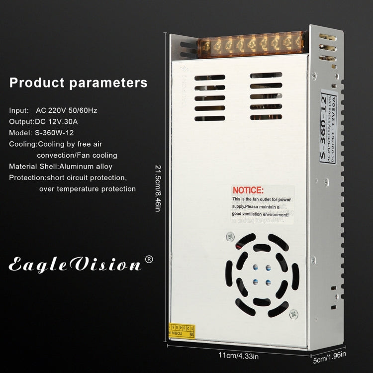 AC 220V to DC 12V 30A 360W Power Adapter AC-DC Converter Step Down Module Voltage Transformer Switch Power - Others by buy2fix | Online Shopping UK | buy2fix