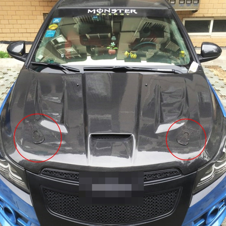 A Pair Car Carbon Fiber Cover Lock Modified Hood Lock General Racing Car Cover Lock(Carbon Black) - Locks & Hasps by buy2fix | Online Shopping UK | buy2fix