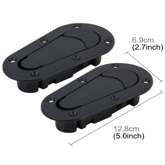 A Pair Car Carbon Fiber Cover Lock Modified Hood Lock General Racing Car Cover Lock(Black) by buy2fix