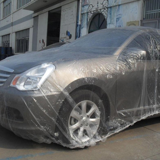 Outdoor Universal Waterproof Anti-Dust Sunproof 2-Compartment Sedan Disposal PE Car Cover by buy2fix