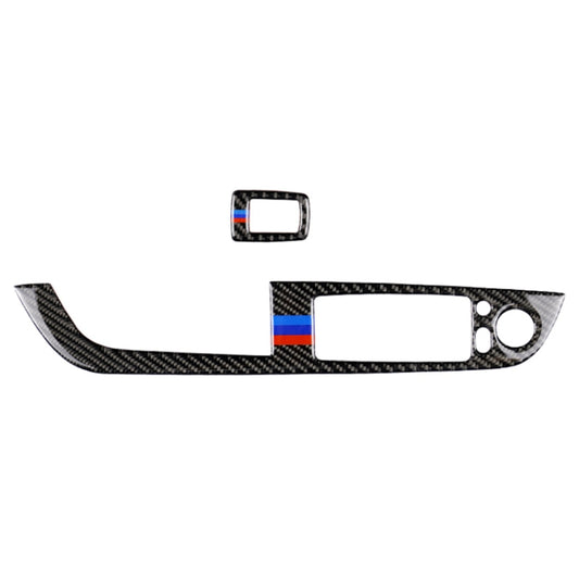 Car Carbon Fiber Window Lift Panel With Folding Key Three Color Decorative Sticker for BMW Z4 2009-2015, Suitable for Left Driving by buy2fix