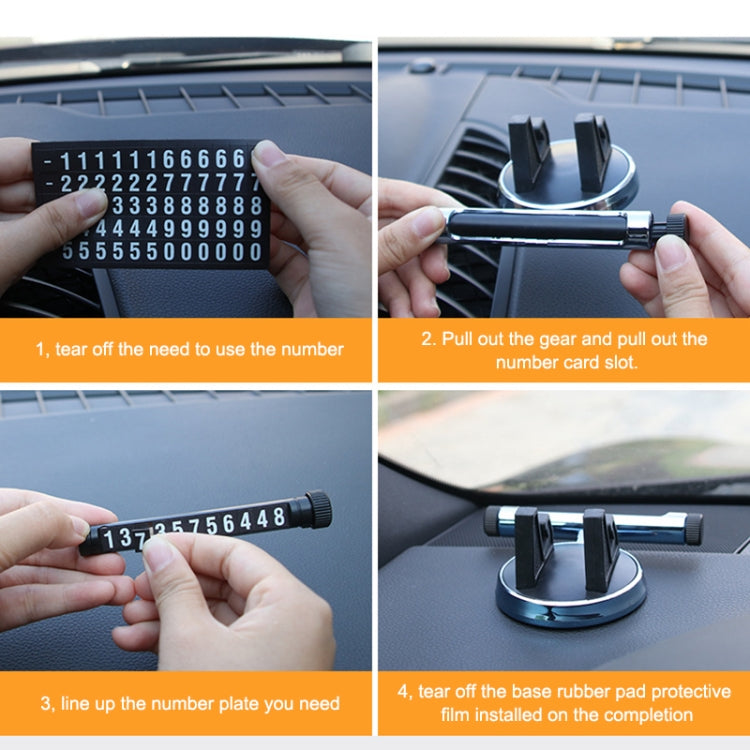 Multi-function Car Instrument Panel Mobile Phone Holder Temporary Parking Card(Blue) by buy2fix