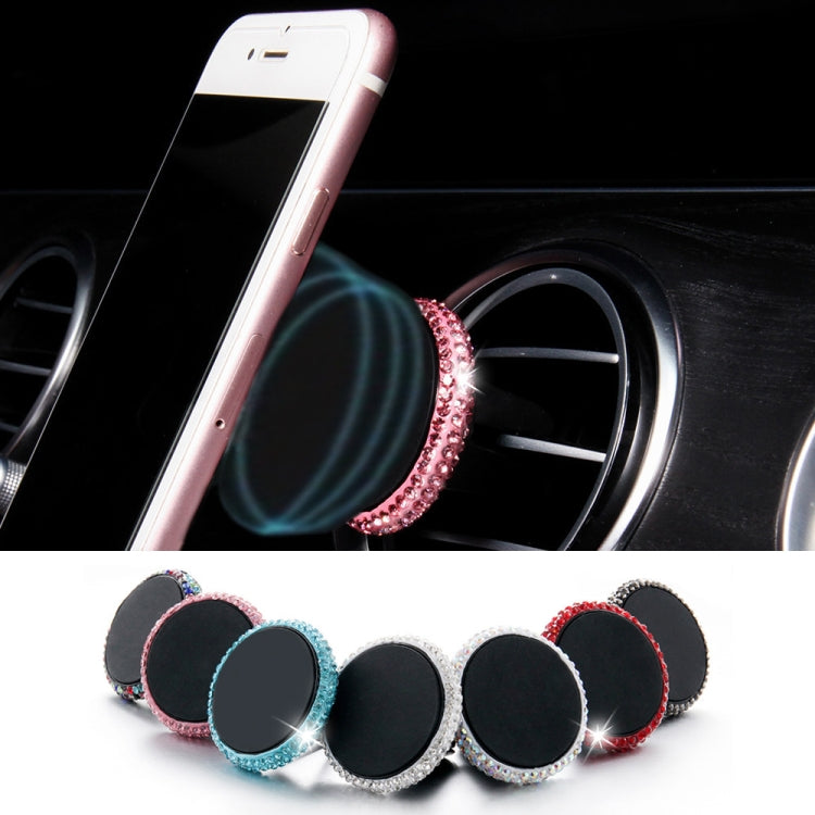 Car Diamond Magnetic Air Outlet Mobile Phone Holder (Colourful White) by buy2fix