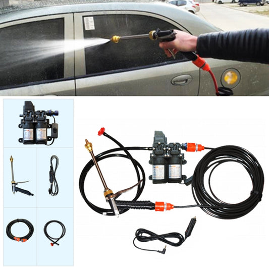 DC 12V Portable Double Pump High Pressure Outdoor Car Cigarette Lighter Washing Machine Vehicle Washing Tools by buy2fix