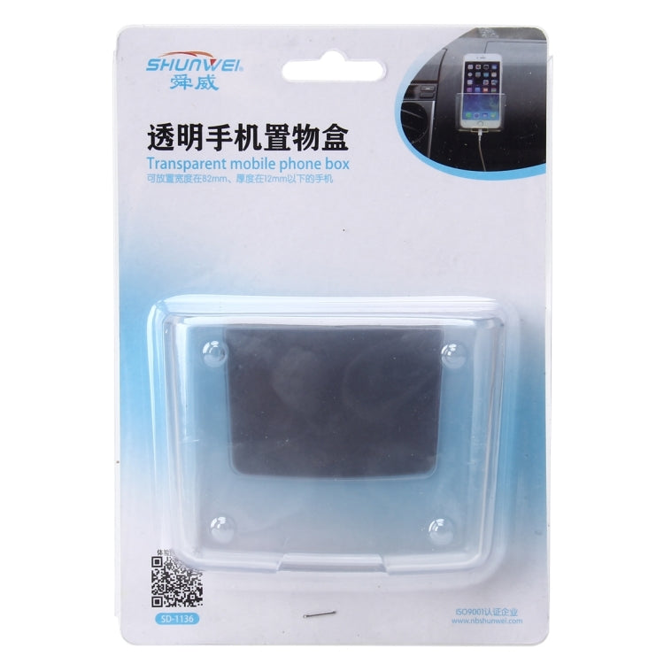 SHUNWEI Car Storage Bag Car Storage Box Bonded Phone Holder Transparent Mobile Phone Box - Stowing Tidying by SHUNWEI | Online Shopping UK | buy2fix