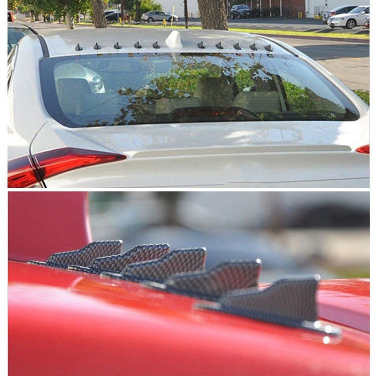 10 PCS Universal Car Carbon Fiber Shark Fin Diffuser Vortex Generator Roof Spoiler by buy2fix