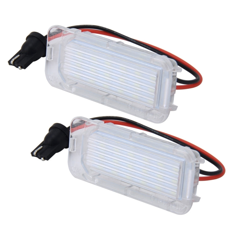 2 PCS License Plate Light with 18 SMD-3528 Lamps for Ford,2W 120LM,6000K, DC12V(White Light) - In Car by buy2fix | Online Shopping UK | buy2fix