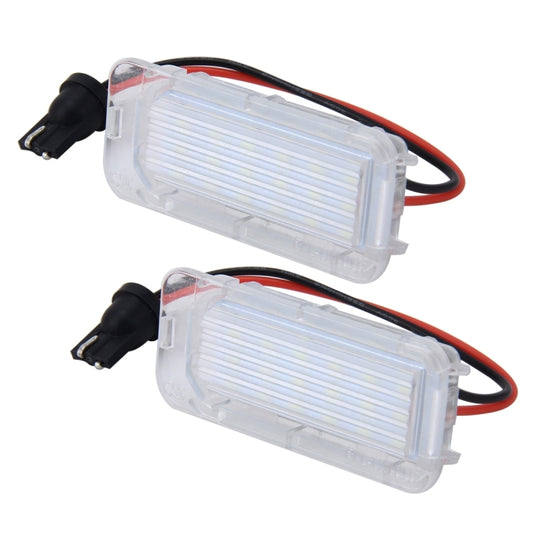 2 PCS License Plate Light with 18 SMD-3528 Lamps for Ford,2W 120LM,6000K, DC12V(White Light) by buy2fix