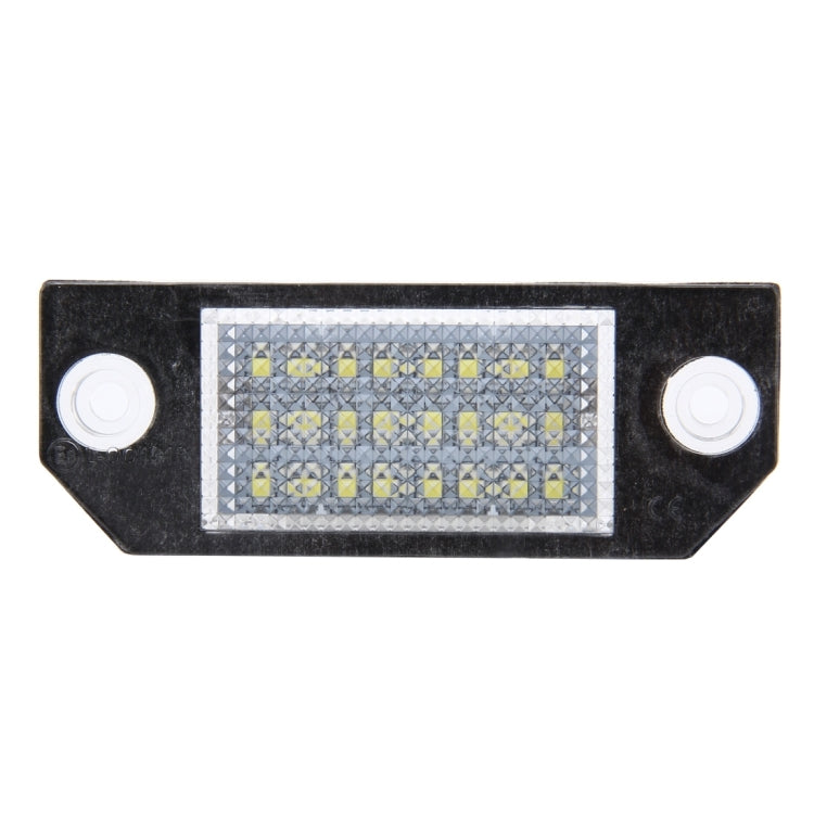 2 PCS License Plate Light with 24 SMD-3528 Lamps for Ford Focus,2W 120LM,6000K, DC12V(White Light) - License Plate Lights by buy2fix | Online Shopping UK | buy2fix