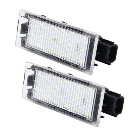 2 PCS License Plate Light with 18 SMD-3528 Lamps for Renault,2W 120LM,6000K, DC12V(White Light) - License Plate Lights by buy2fix | Online Shopping UK | buy2fix