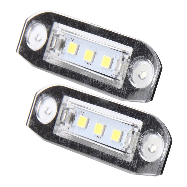 2 PCS License Plate Light with 3 SMD-5050 Lamps for Volvo,2W 120LM,6000K, DC12V(White Light) - License Plate Lights by buy2fix | Online Shopping UK | buy2fix