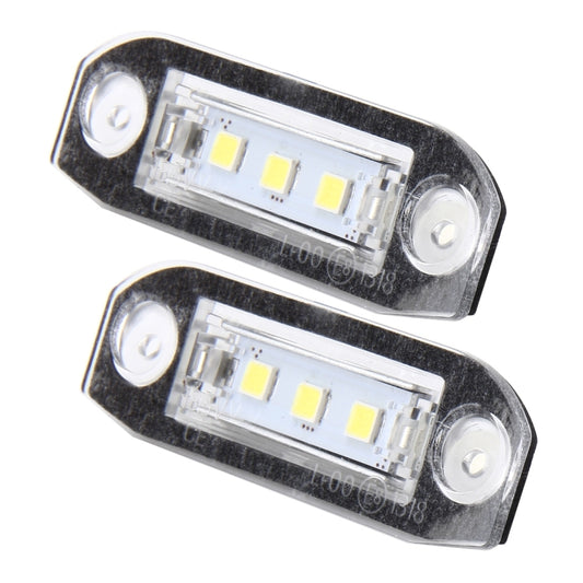 2 PCS License Plate Light with 3 SMD-5050 Lamps for Volvo,2W 120LM,6000K, DC12V(White Light) by buy2fix