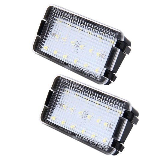 2 PCS LED License Plate Light with 18 SMD-3528 Lamps for Seat,2W 120LM,6000K, DC12V(White Light) by buy2fix