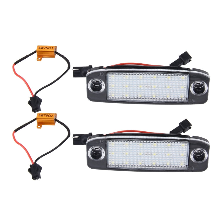2 PCS LED License Plate Light with 18 SMD-3528 Lamps for Hyundai Sonata,2W 120LM,6000K, DC12V(White Light) - License Plate Lights by buy2fix | Online Shopping UK | buy2fix