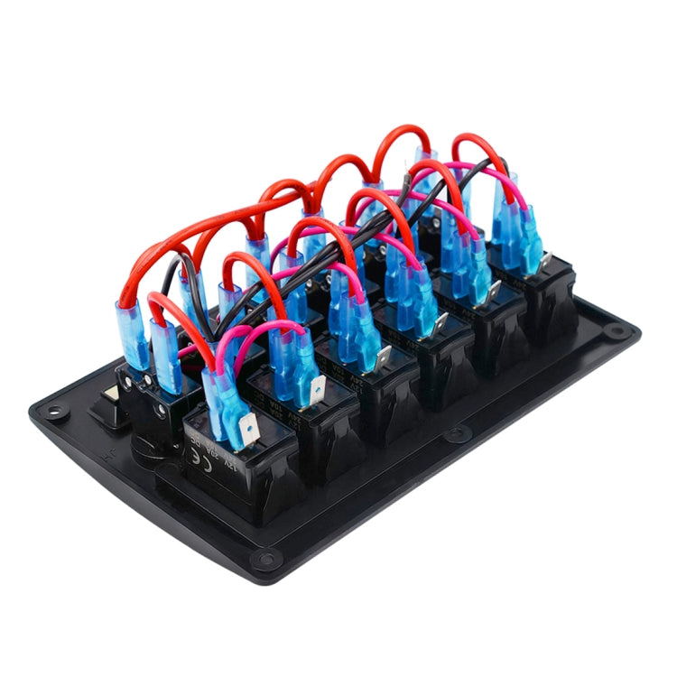 3Pin 6 Way Switches Combination Switch Panel with Light and Projector Lens for Car RV Marine Boat - Car Switches by buy2fix | Online Shopping UK | buy2fix