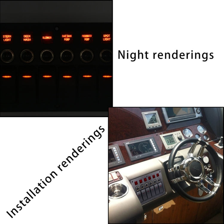 3Pin 6 Way Switches Combination Switch Panel with Light and Projector Lens for Car RV Marine Boat - Car Switches by buy2fix | Online Shopping UK | buy2fix