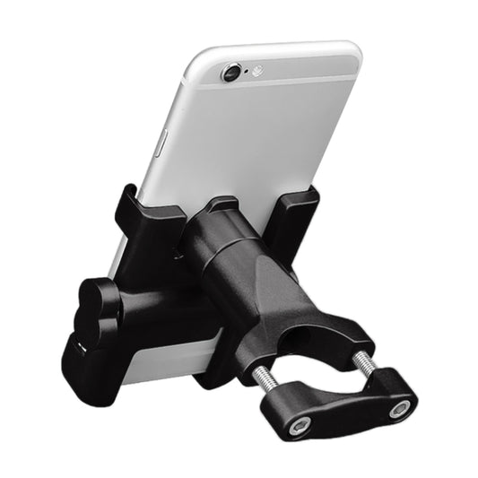 Motorcycle Handlebar Aluminum Alloy Phone Bracket, Suitable for 60-100mm Device(Black) by buy2fix