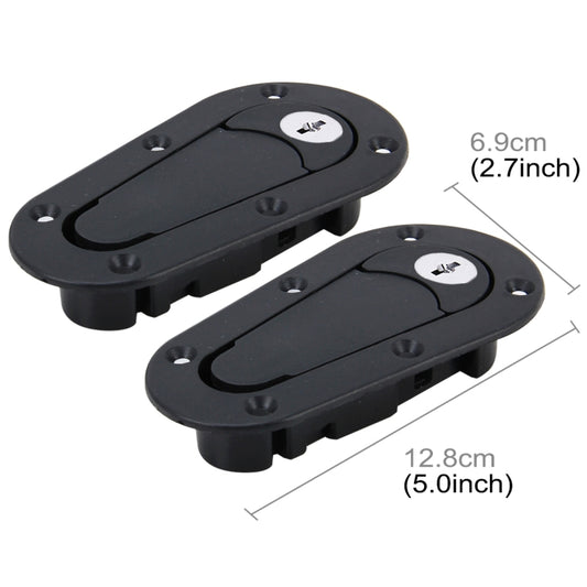 A Pair Car Modified Hood Lock General Racing Car Cover Lock with Keys(Black) by buy2fix