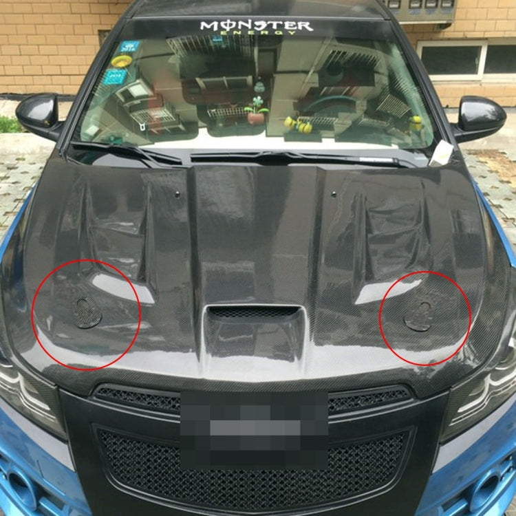 A Pair Car Modified Hood Lock General Racing Car Cover Lock with Keys(Black) by buy2fix