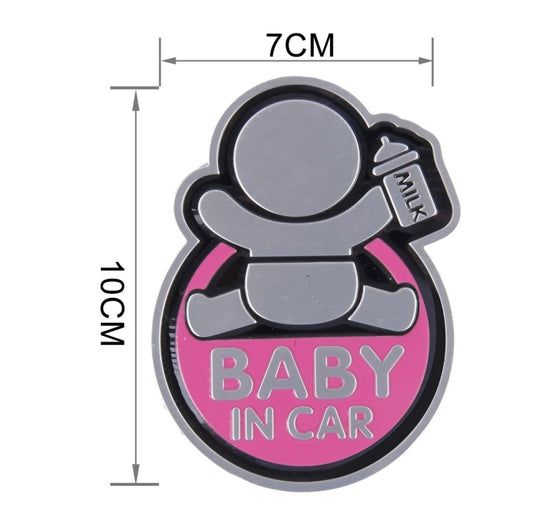 Baby in Car Happy Drinking Milk Infant Adoreable Style Car Free Sticker(Pink) by buy2fix