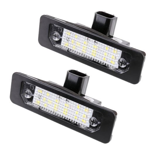 2 PCS DC 12V 3W 150LM 6000K LED License Plate Light 18LEDs SMD-3528 Bulbs Lamps for Ford Mustang 2010-2014 by buy2fix